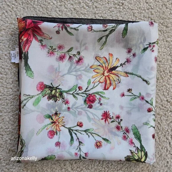 Chan Luu Silk Scarf Floral - Picture 2 of 14
